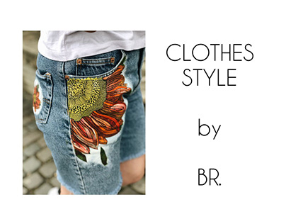 "CLOTHES STYLE by BR" - women's denim shorts/Artist BR.