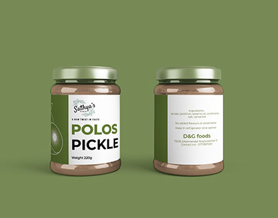 Label Design for Sathya's Pickles
