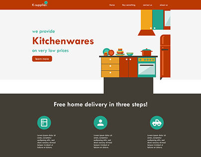 UI design of a kitchen website