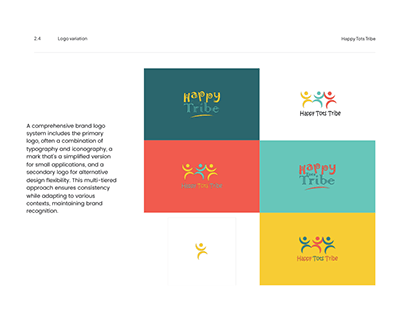 BRAND IDENTITY DESIGN FOR HAPPY TOTS TRIBE