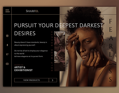 WEB UX DESIGN - Beauty Brand Asymmetrical layout