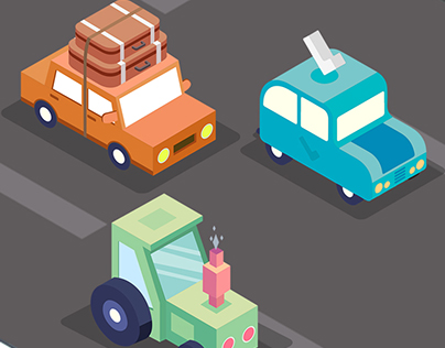 Isometric Car Game assets