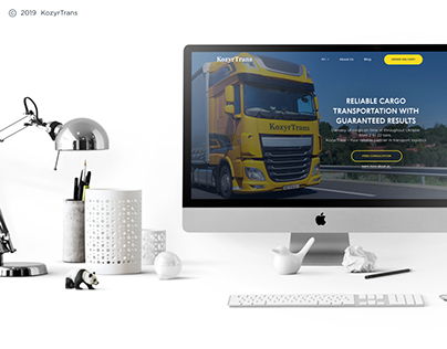 KozyrTrans: transport company landing page (UI design)