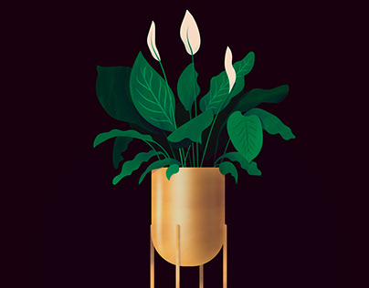 Golden Plant Pot
