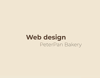 - Web design for PeterPan Bakery -