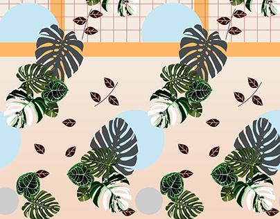 Tropical With Geometric Pattern
