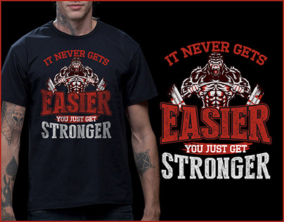 Stronger Gym Gift T-Shirt Design