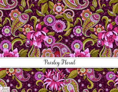 Paisley Floral Textile Design