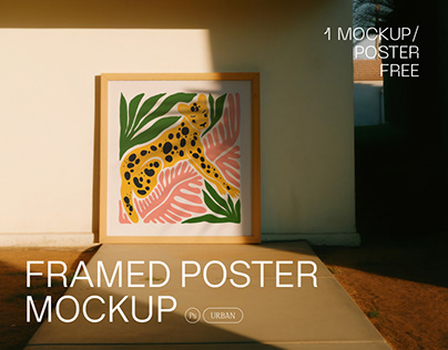 Framed Poster Mockup Free
