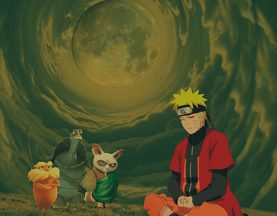 Naruto Meditando con los Sensei