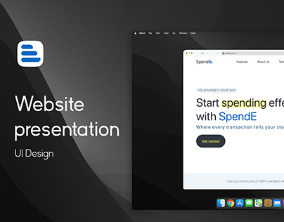 Website presentation - SpendE (Fintech App)