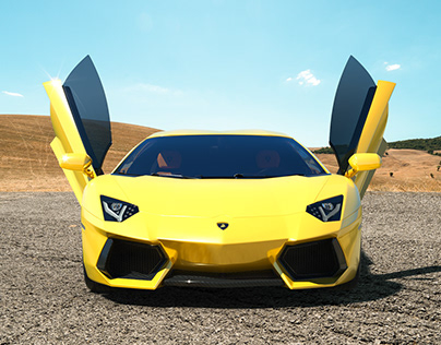汽车渲染-兰博基尼/Lamborghini Aventador CGI