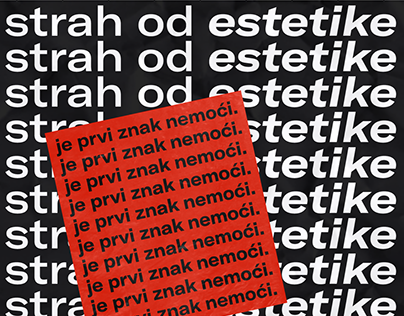Poster - strah od estetike (fear of aesthetics)