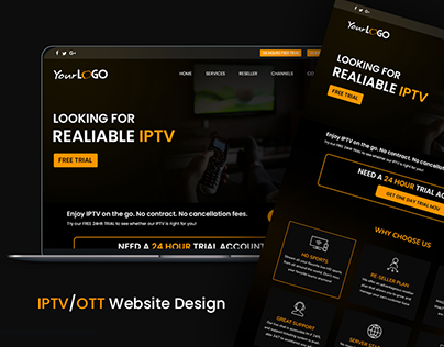 Landing page design | OTT/IPTV | web UI Design