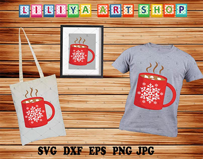 Hot cocoa,Coffe Cup,Christmas Cup/SVG Cut File