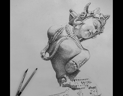Apsara (Pencil Drawing)