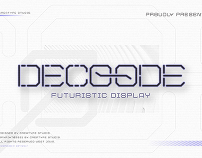 Decoode Futuristic Display - Free Font