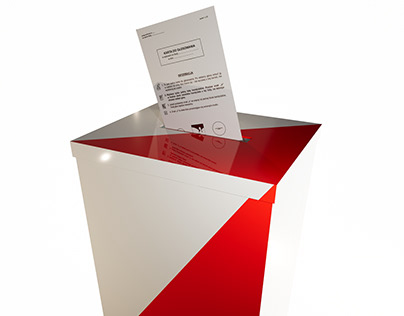 Electoral box 3D illustration, Skrzynia wyborcza