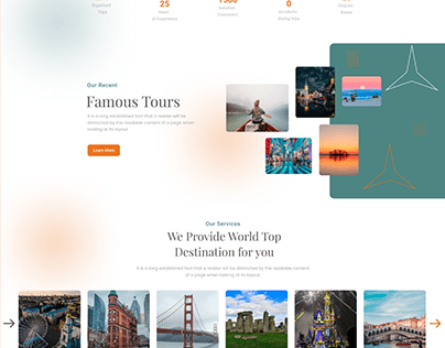 Landing page based on Travel Agency.