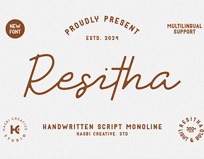 Resitha - Script Monoline