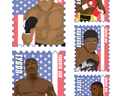 American Boxer Stamps