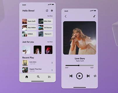 Music Player UI design