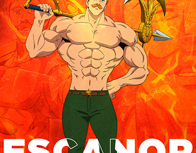 arte do personagem Escanor de Nanatsu no Taizai