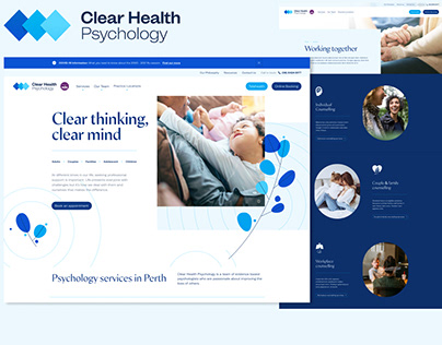 Clear Health Psychology Landing Page Design