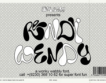Rendi Wendy a chunky trippy font