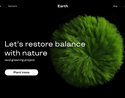 Website design for the greening of the planet project