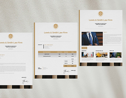Law Firm Flyer Invoice Layout