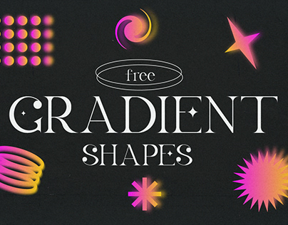 Free vector gradient shapes (+ blurred shapes)