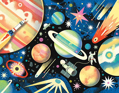 Space Mission Puzzle Illustrations for Mudpuppy