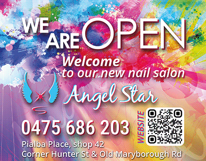 We Are Open - Angel Star A0 poster