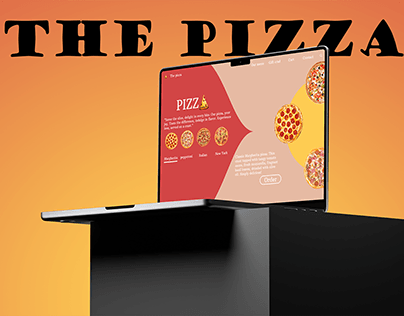 The pizza ordering landing page UI