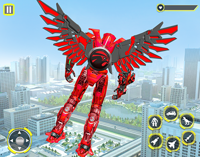 Flying Eagle Robot Car Simulator Game