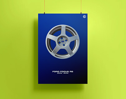 Wheel Poster Vector Art - Ford Focus RS Mk1