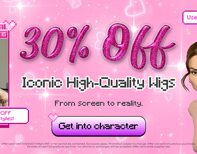 30% off Wigs Web Banners