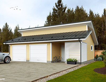 3D visualization of a garage in Finland