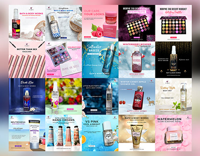 Social Media Design | Banner Ads | Cosmetics
