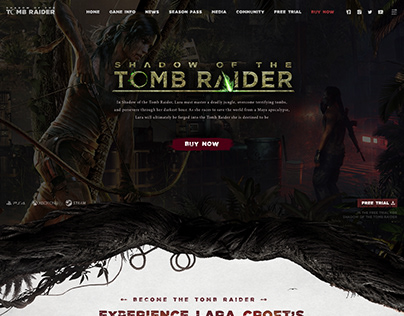 Shadow of the Tomb Raider Website Redesign