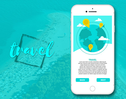 Travel app introduction screen