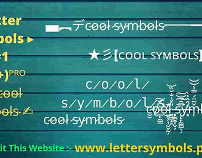 Letter Symbols ▸ #1 (299+)ᴾᴿᴼ cool symbols