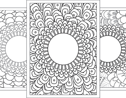 new flower fram coloring pages for adults