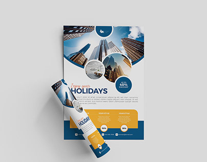 Holiday Travel flyer template (free)