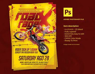Motocross Event Flyer Template