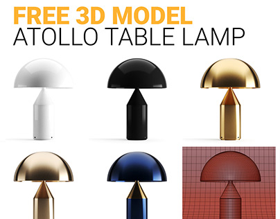 FREE 3D MODEL : Atollo Table Lamp