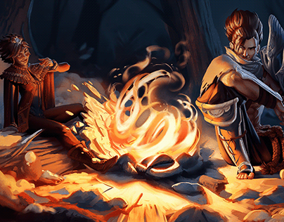 Campfire Night - League of Legends Fanart