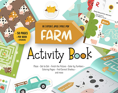 Activity Book for Kids FARM