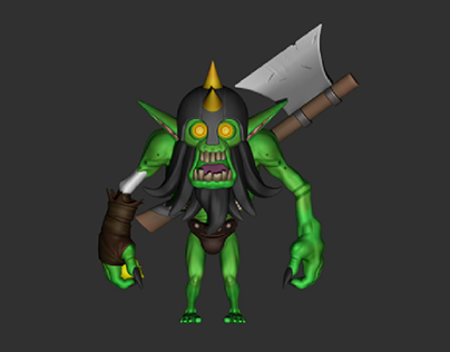 3D zombie enemy game character